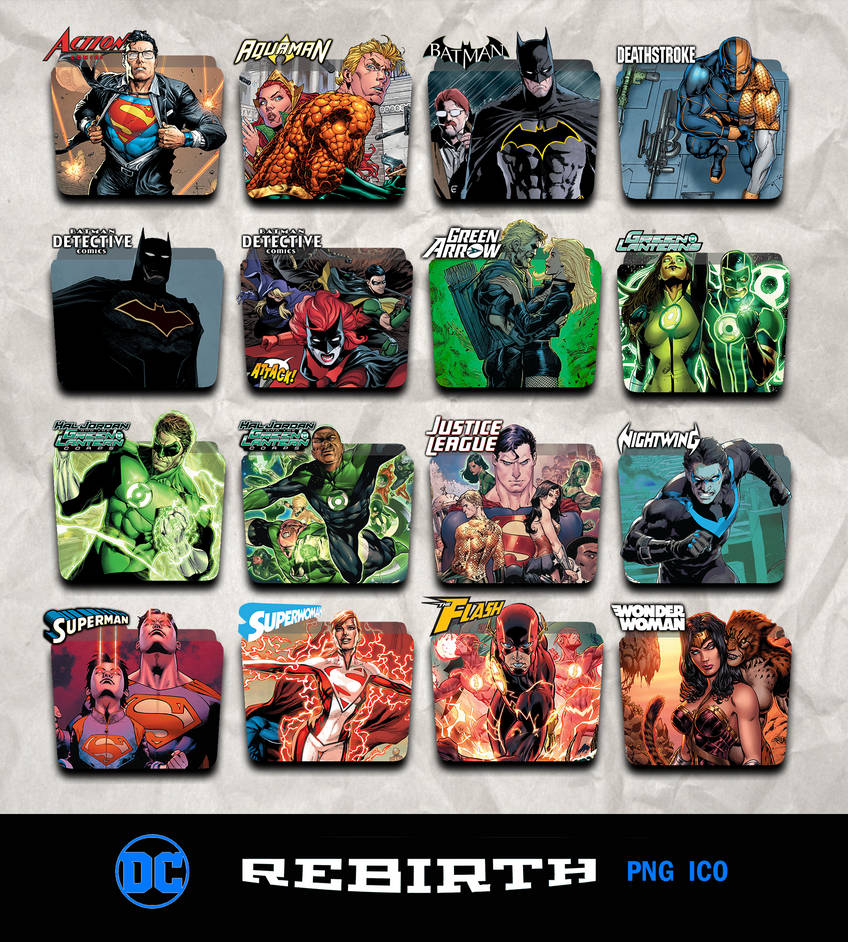 DC Rebirth Icon Pack v7 (Revised) by piebytwo on DeviantArt