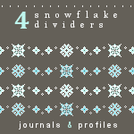 4 Snowflake Dividers