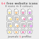 64 Free Website Icons Pack