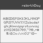 [rebirthDay] Pixel Font