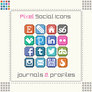 Pixel Social Icons