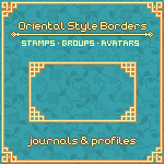 18 Piece Oriental Border Pack (Stamps, Icons)