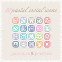 Pastel Social Icon Set