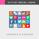 20 Flat Social Icons