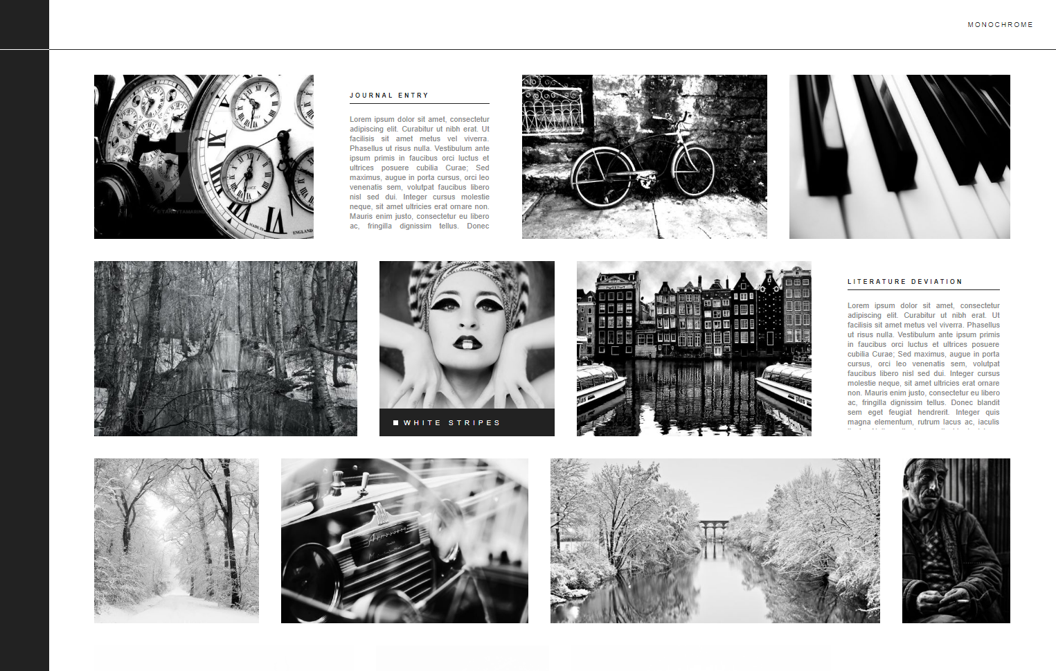 Monochrome Gallery CSS by Gasara
