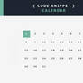 [09] Code Snippet - Calendar