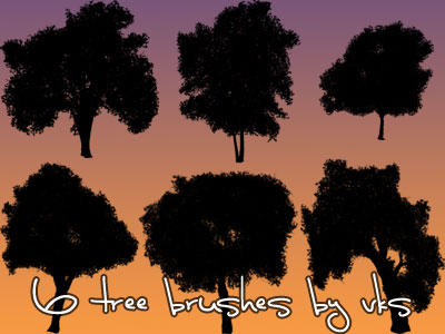 6 Tree Brush Set