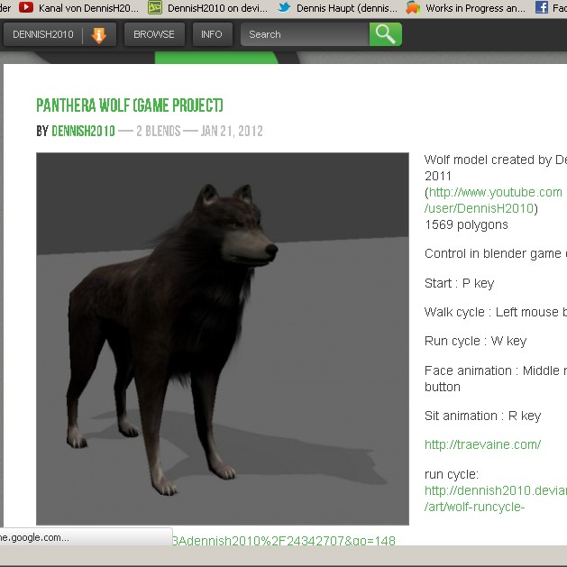 wolf download available on blendswap blender 2.61