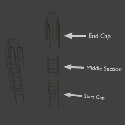 Array ladder example with start and end cap