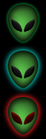 Alien Head Orb Start Menu Button 66 x 198