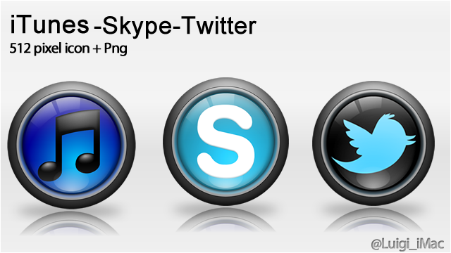 Icons iTunes-Skype-Twitter