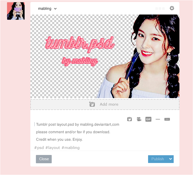 Tumblr Post Layout.psd by Mabling