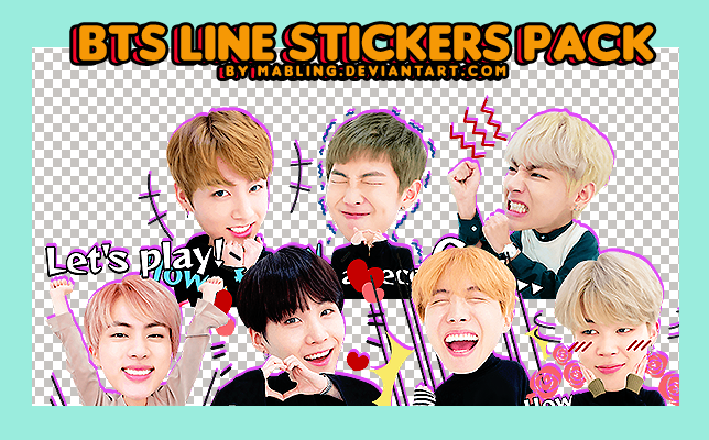  BTS  Line  Stickers by mabling by mabling on DeviantArt