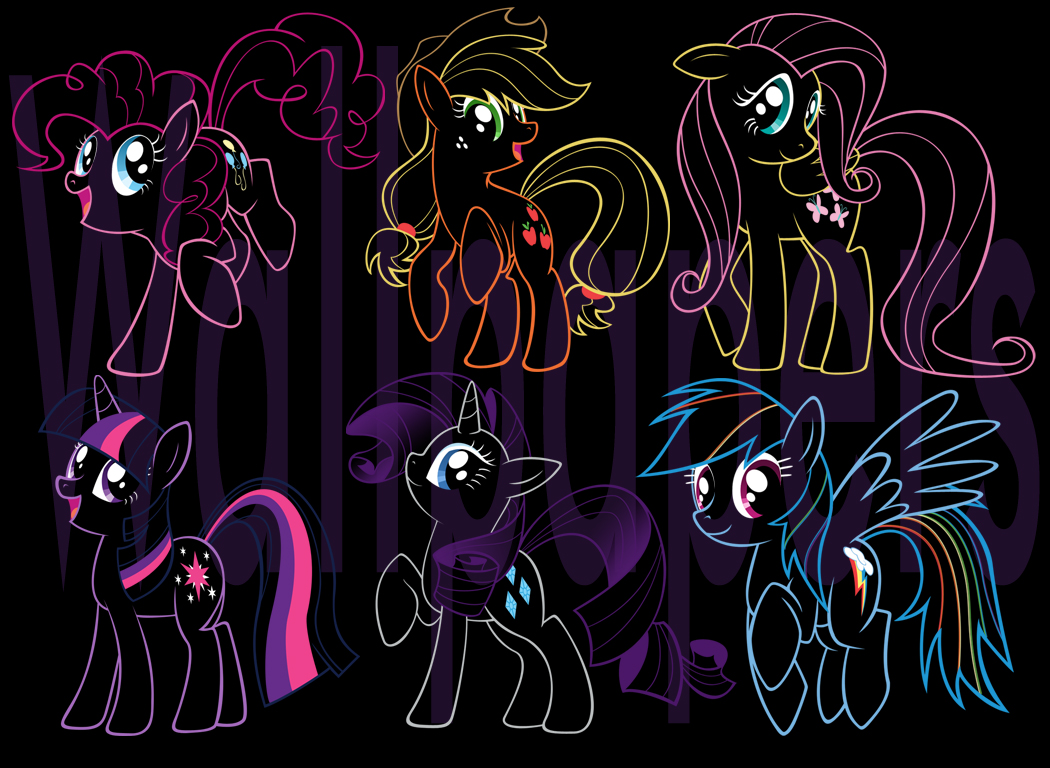 MLP neon - wallpapers