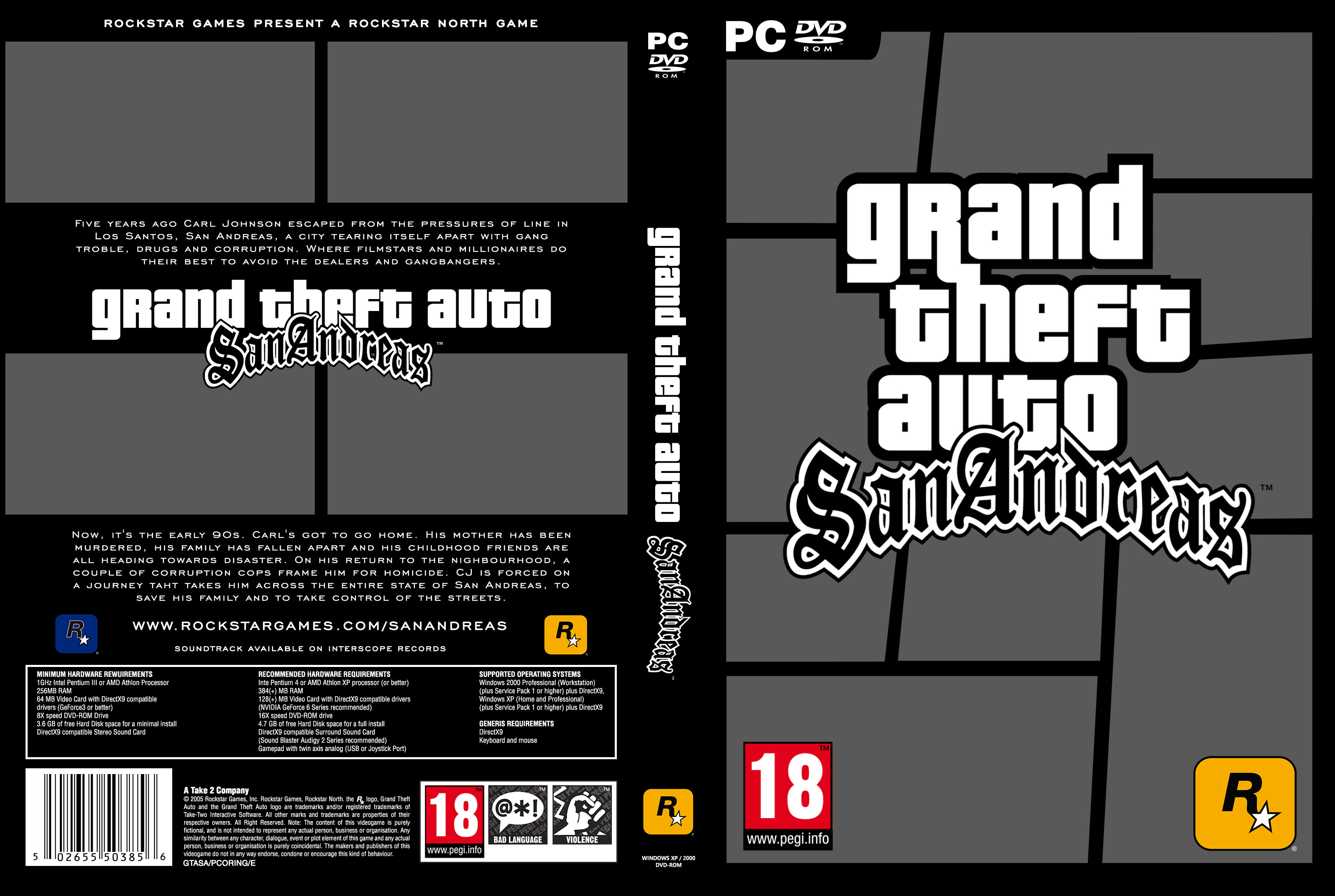 GTA SanAndreas Pc Game DVD