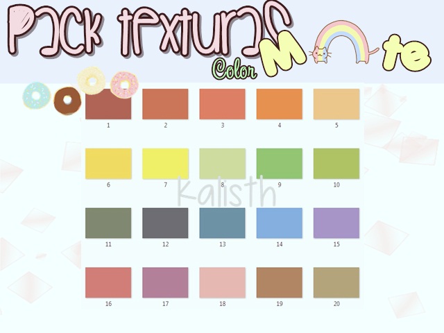 Pack Texturas Mate color by Kalisth on DeviantArt