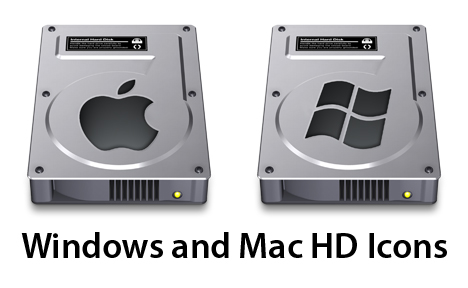 Win and Mac Hard Drive Icons