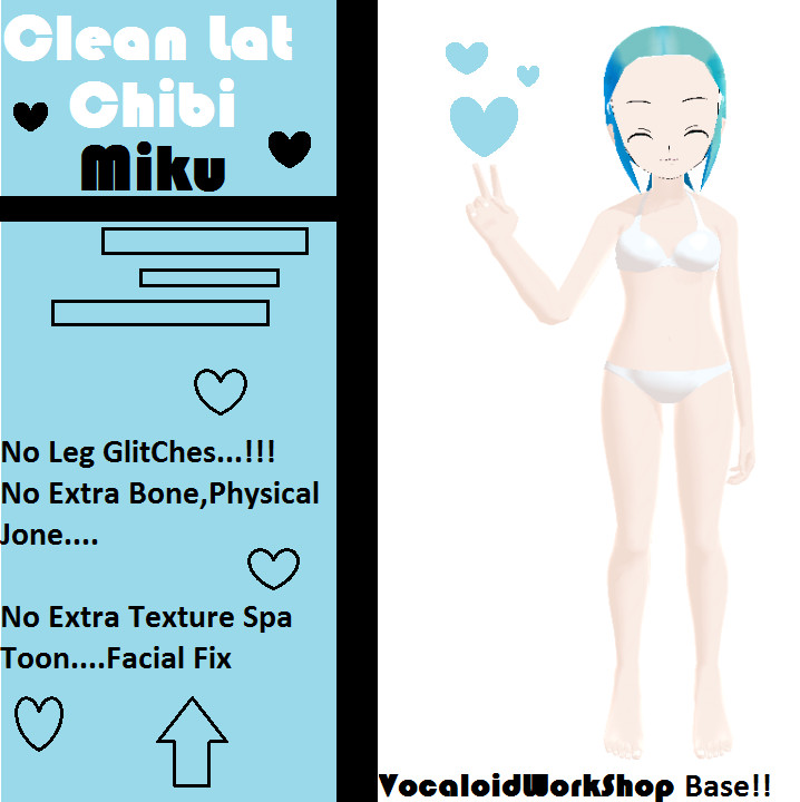 MMD .::Clean Lat Chibi Miku Base::.