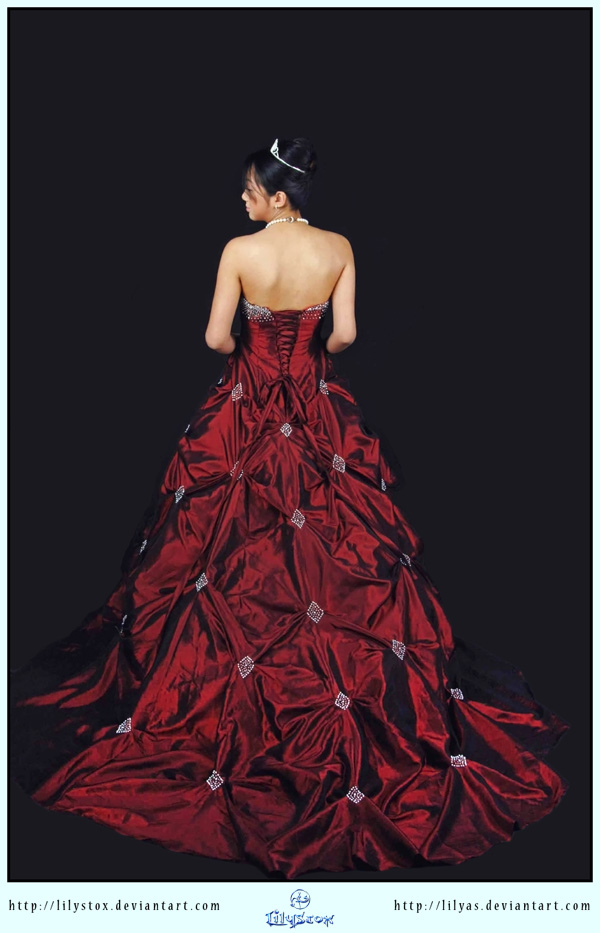 red dress for a ball