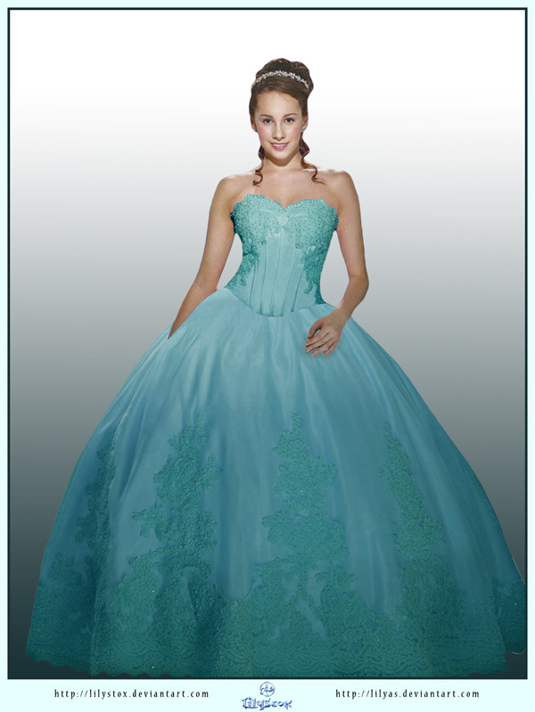 Turquoise Ball Wedding Dress