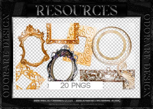 Frames and Mirros Png Pack 01