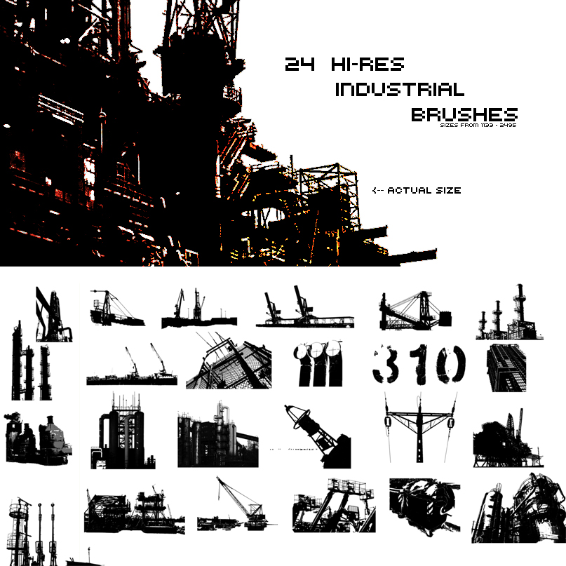 24 Hi-Res Industrial Brushes by onyx