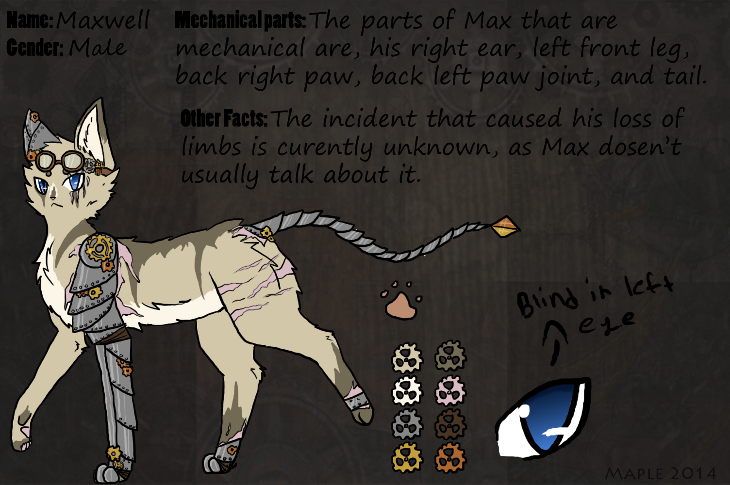 Maxwell ref sheet by Maplefeather on DeviantArt