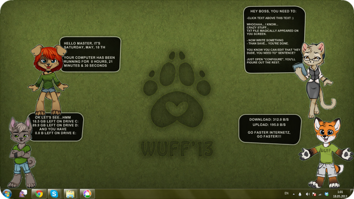 WUFF Desktop for Rainmeter