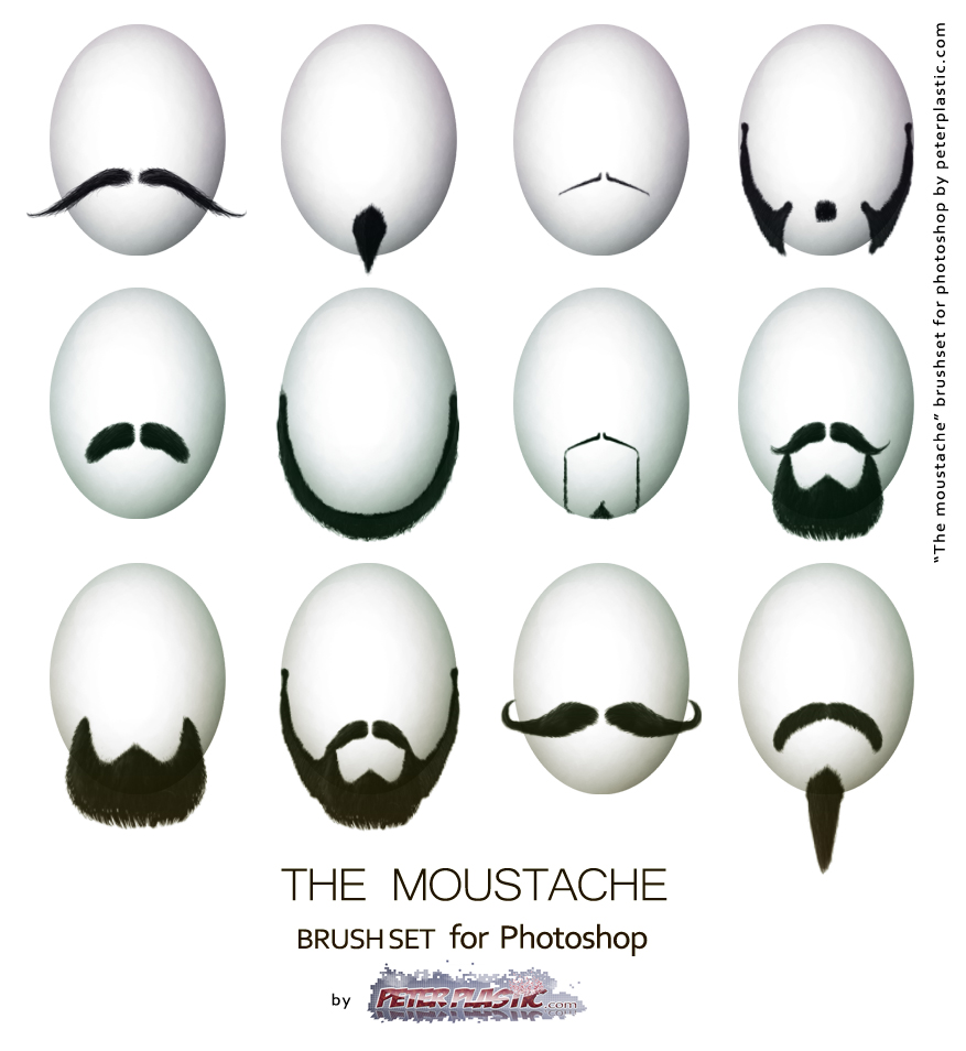 Moustache Brush set