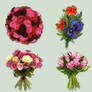 Bouquets Pack psd