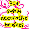 20 swirly brushes