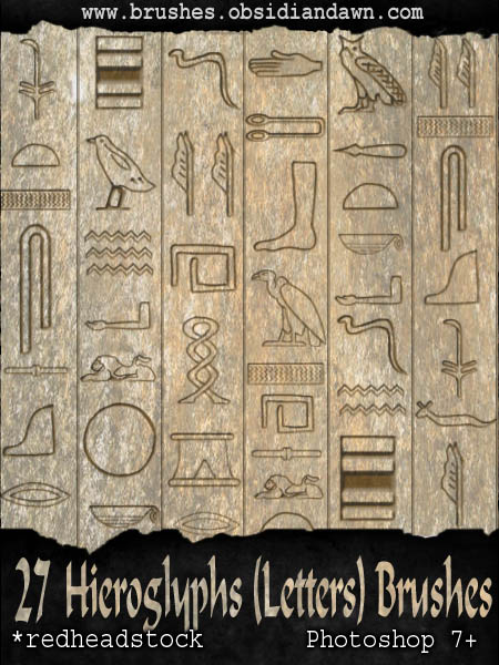 Hieroglyph Letters Brushes
