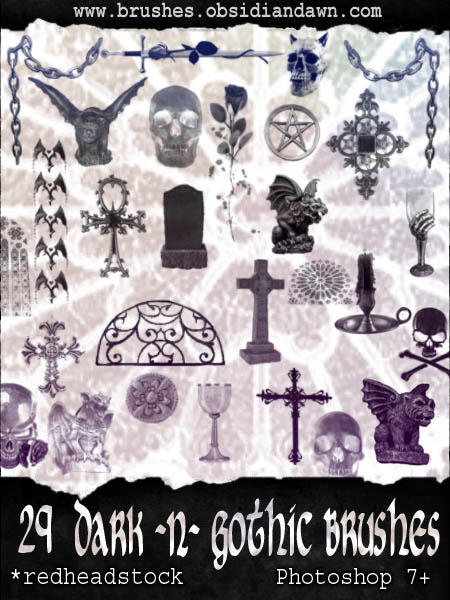 Dark N Gothic GIMP Brushes by Project-GimpBC on DeviantArt