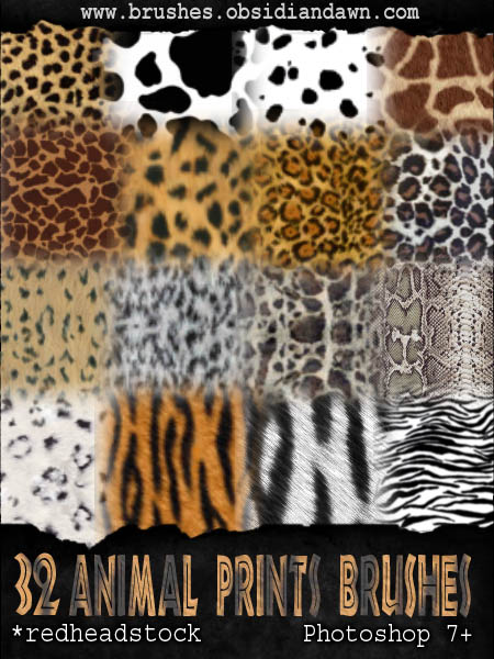 GIMP Animal Prints Brushes