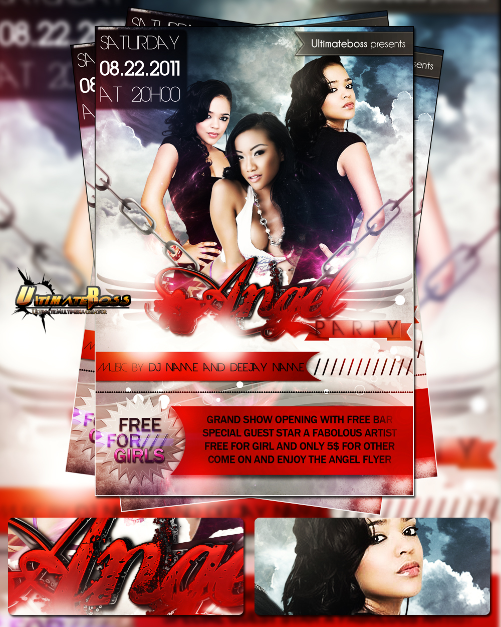 FREE PSD ANGEL PARTY FLYER by ultimateboss