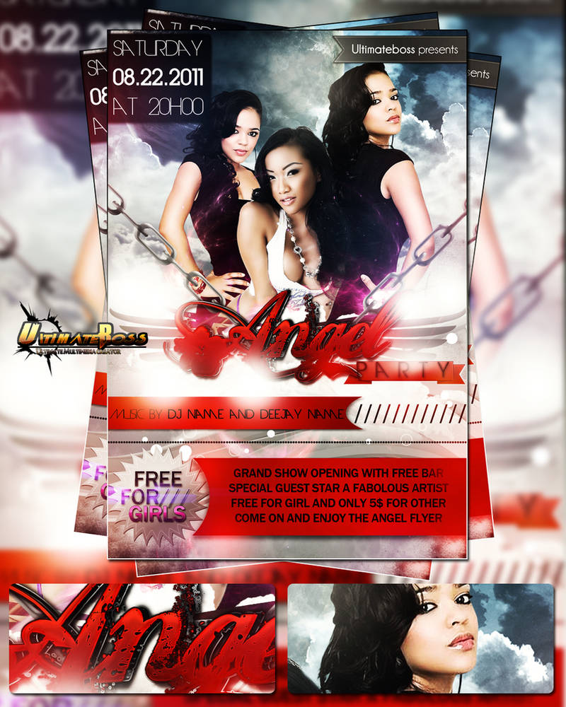 FREE PSD ANGEL PARTY FLYER by ultimateboss