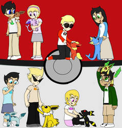 Homestuck Kids and Eeveelutions