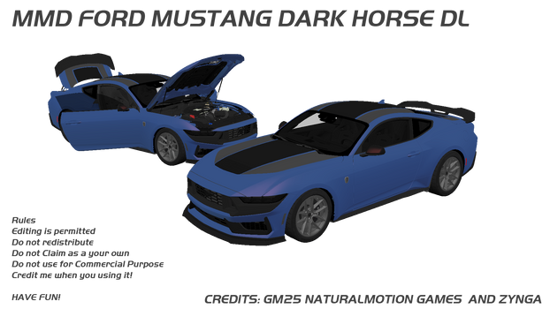 MMD Ford Mustang Dark Horse DL