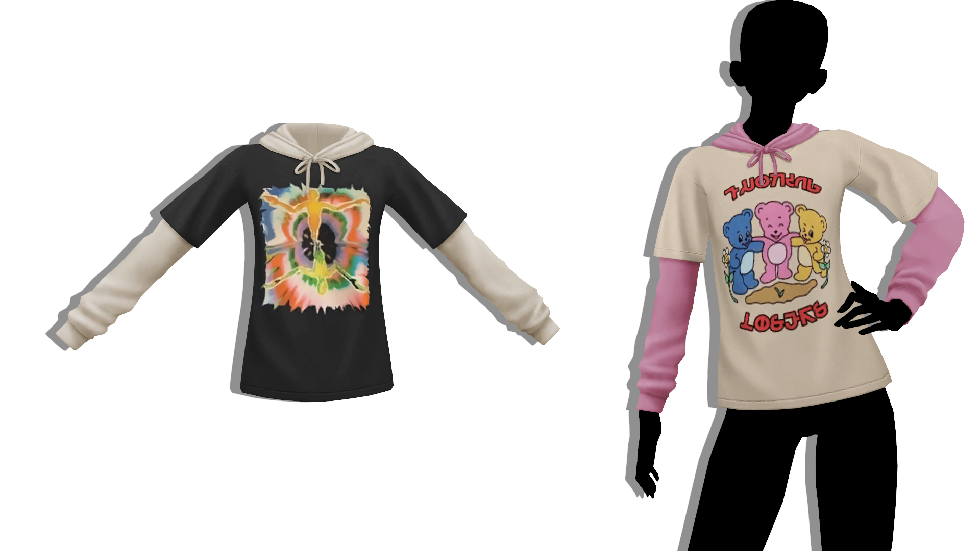 MMD - Sims 4 AxA - Brandon Hoodie Graphics by fake-n-true on DeviantArt