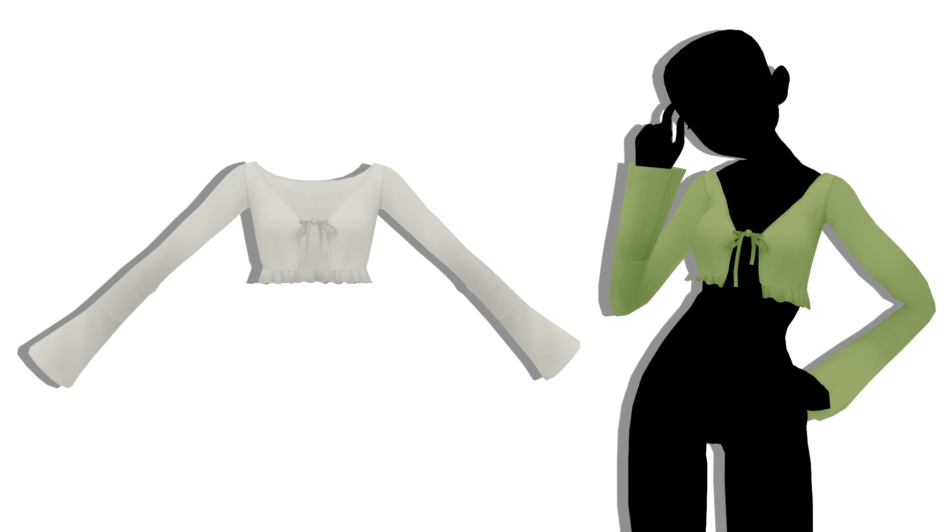 MMD - Sims 4 Janessa Cropped Cardigan by fake-n-true on DeviantArt