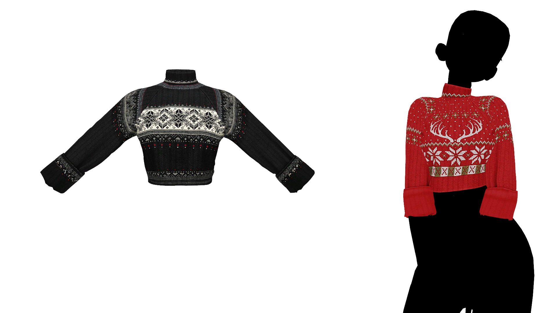 MMD - Sims 4 Christmas Loose Turtleneck by fake-n-true on DeviantArt