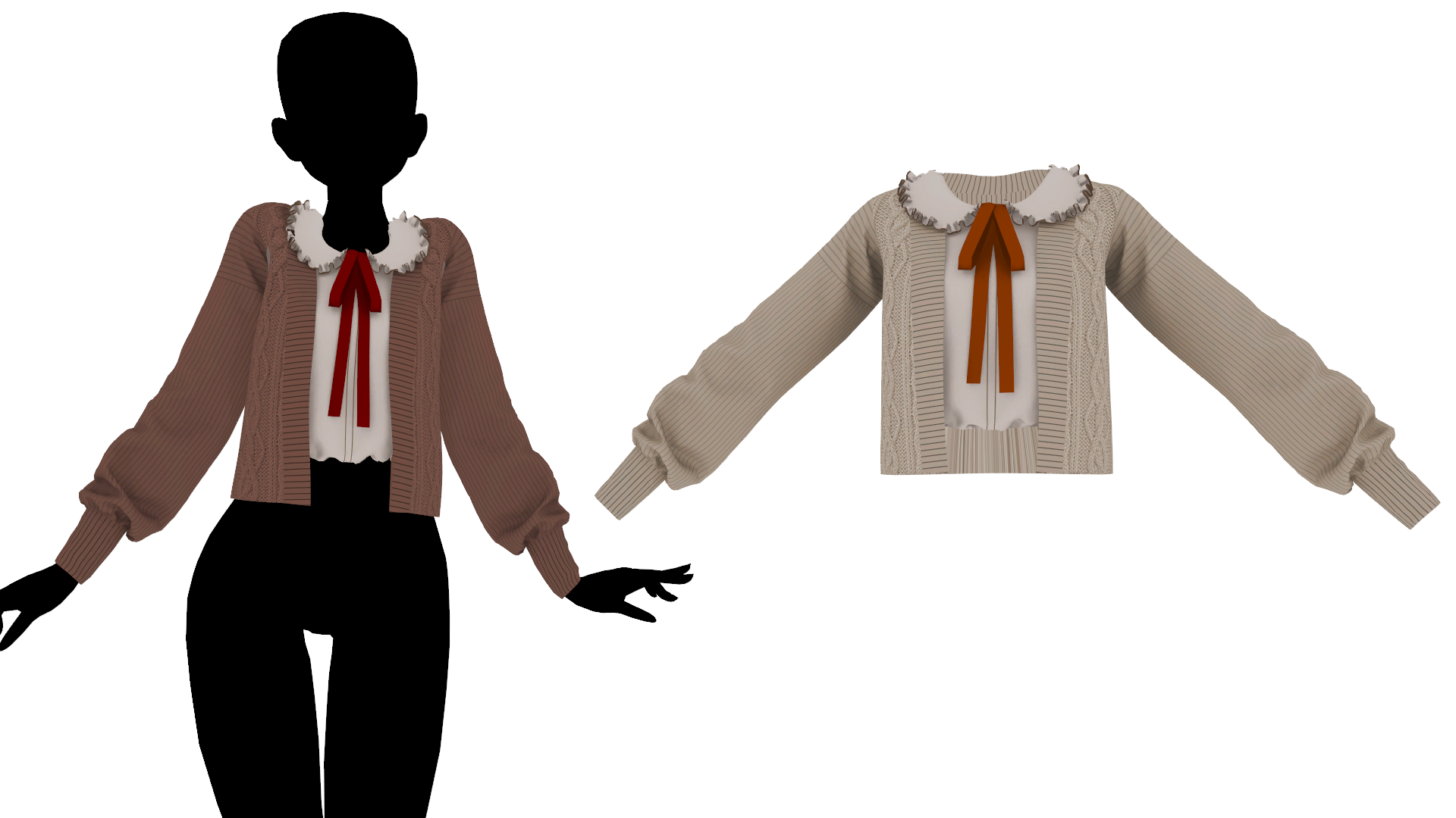 MMD Sims 4 Cable Knit Cardigan by fakentrue on DeviantArt