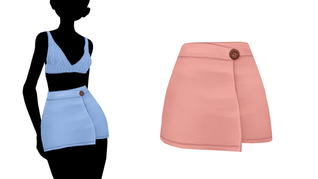 MMD - Sims 4 MSGM Wrapped Skirt