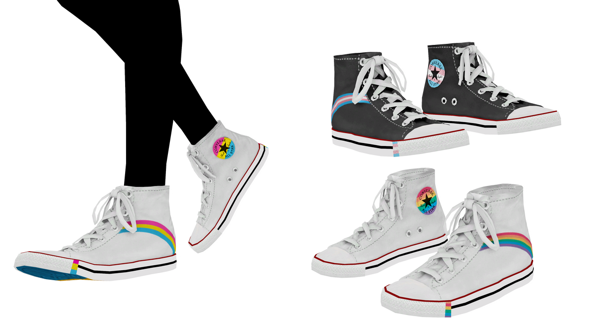 MMD Sims 4 Converse All Star Sneakers Pride by fake n true on