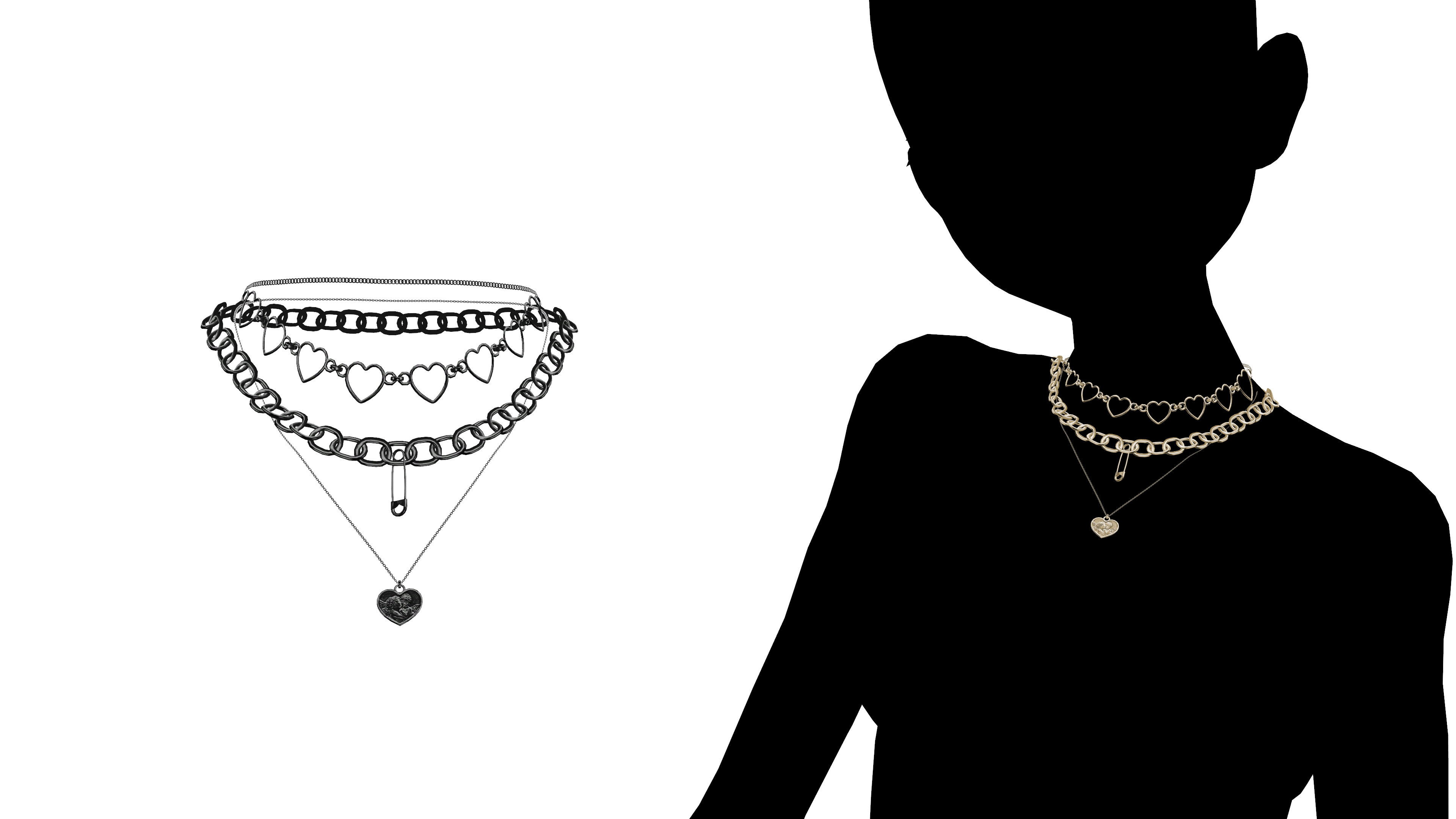 Necklace Clipart Black And White - T Shirt Roblox Colar - Free