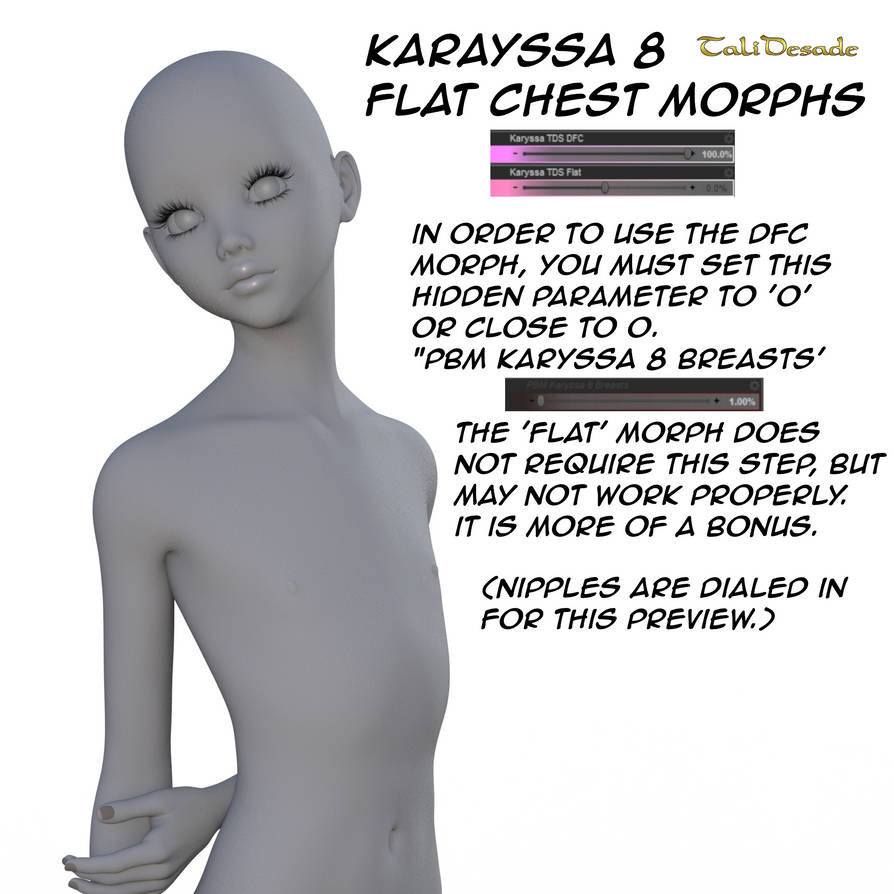 Karyssa 8 Flat Chest Morphs DOWNLOAD by TaliDesade on DeviantArt