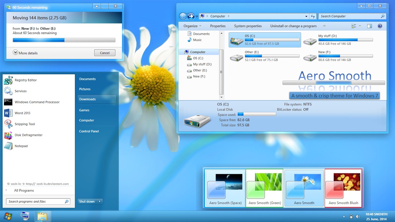 Aero Smooth - A smooth,crisp theme for Windows 7