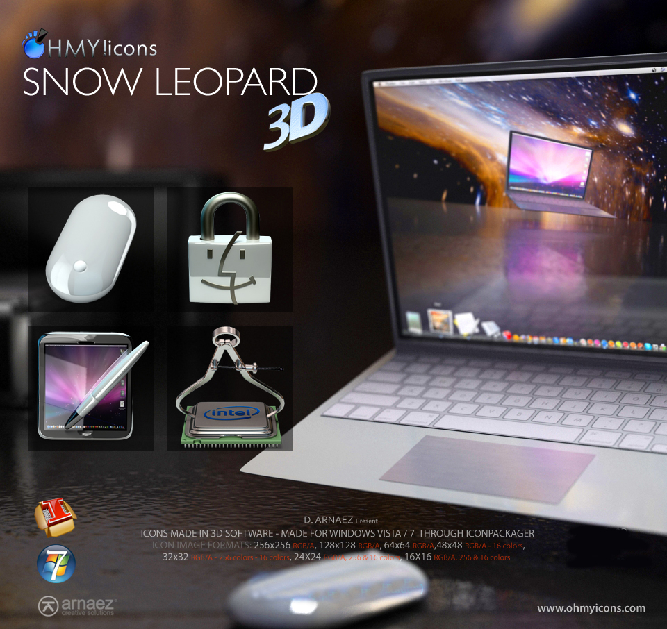 Snow Leopard 3D