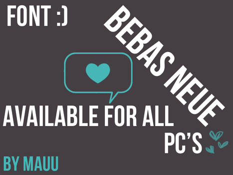 Font Bebas Neue :)