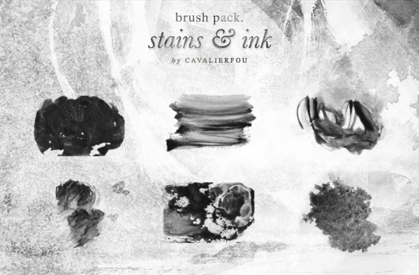 Stains and Ink - a brush pack